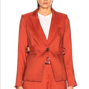 VERONICA BEARD BALTAZAR DICKEY LINEN-BLEND BLAZER
